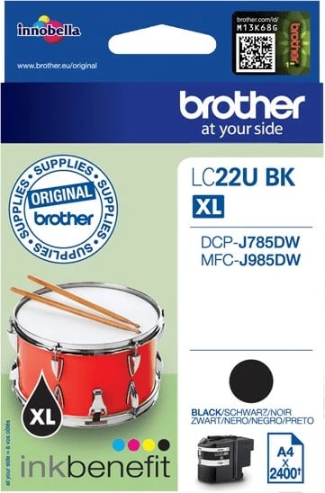 Toner Brother LC22UBK, 2400 faqe, Ngjyrë e zezë