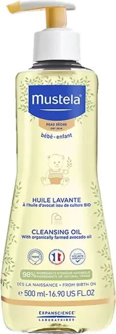 Vaj pastrues për bebe Mustela Cleansing Oil unisex 500ml