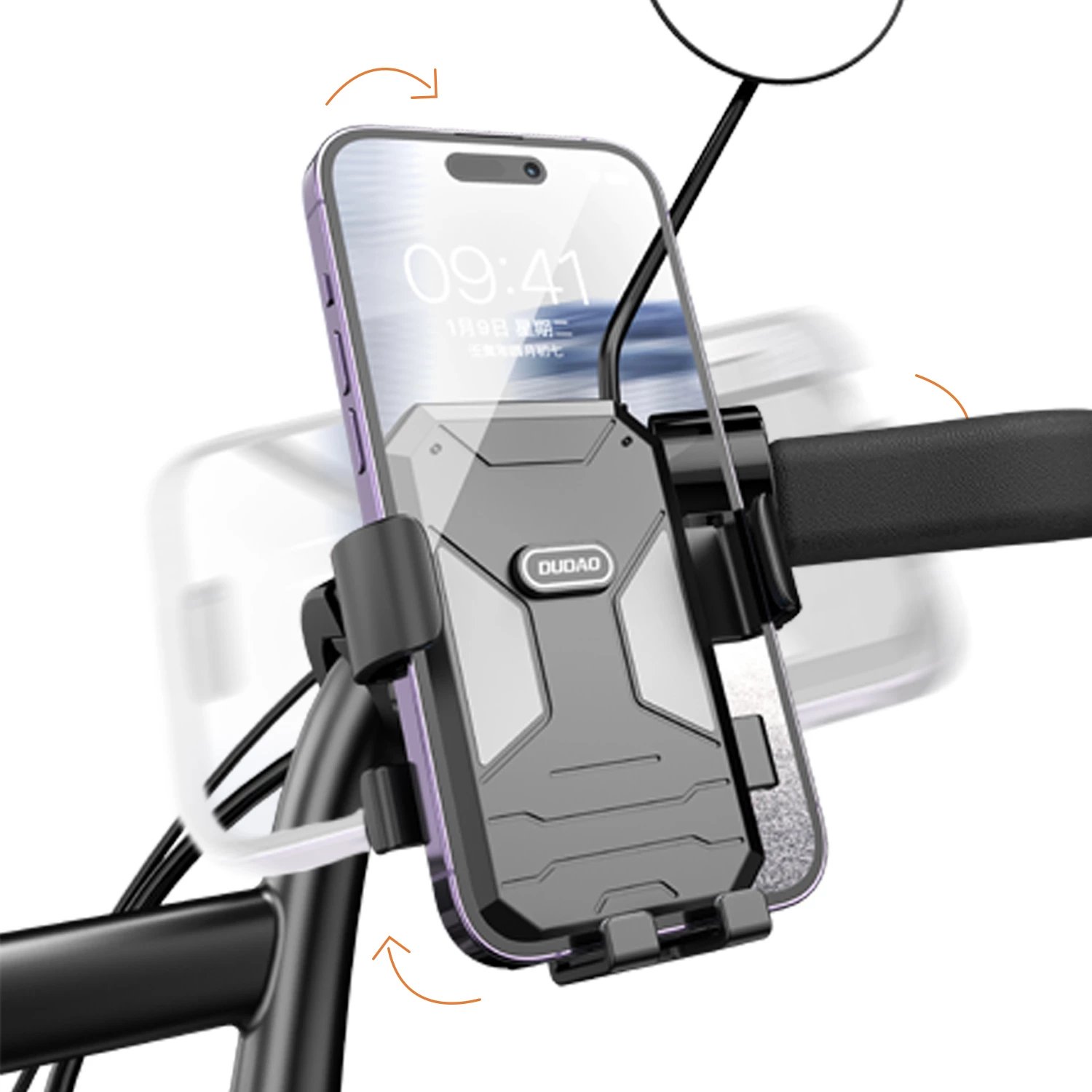 Mbështjellës telefoni për biçikletë/motoçikletë Dudao F7C, i zi