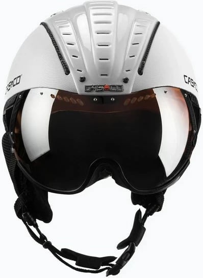 Helmetë ski CASCO SP-2 Carbonic Visor, e bardhë, S (52-54)