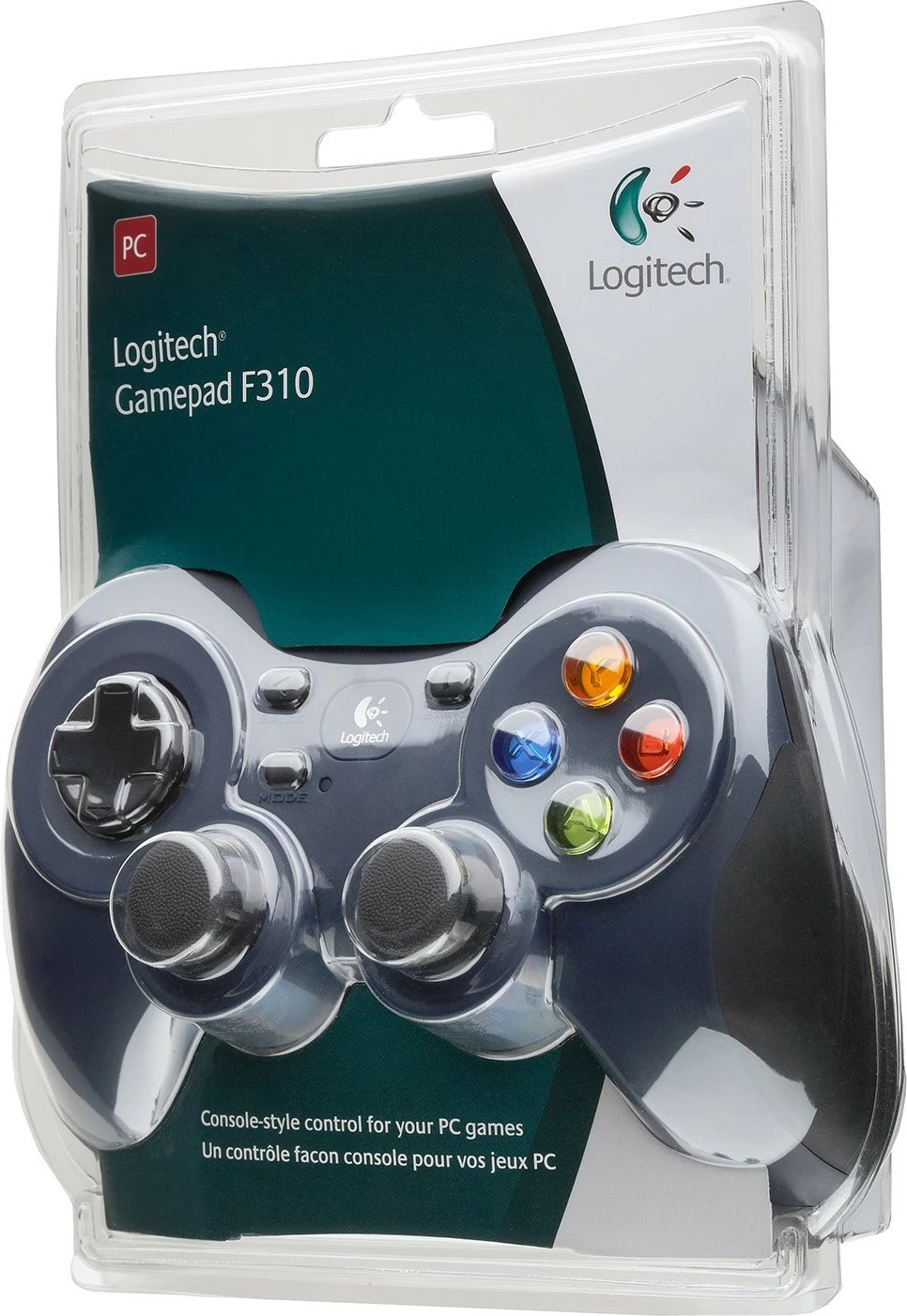 Gamepad Logitech G F310, PC, me kabllo, USB 2.0, ngjyrë zezë/blu