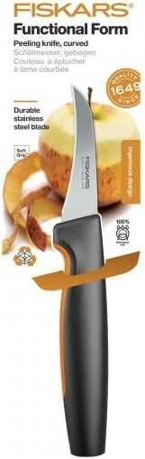 Thikë kuzhine Fiskars Functional Form 1057545, teh i lakuar 6.8 cm, e zezë/portokalli