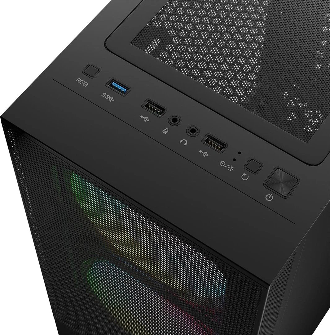 Kasë kompjuteri Logic ARYA ARGB, USB 3.0, e zezë 