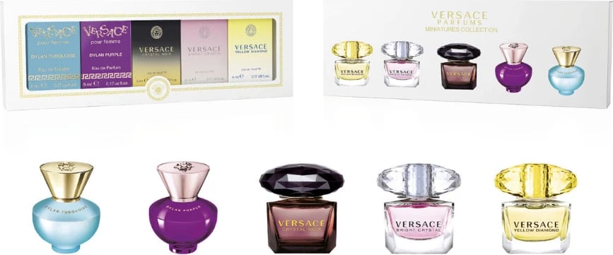 Set mini parfuma Versace Coffret, 5 x 5 ml