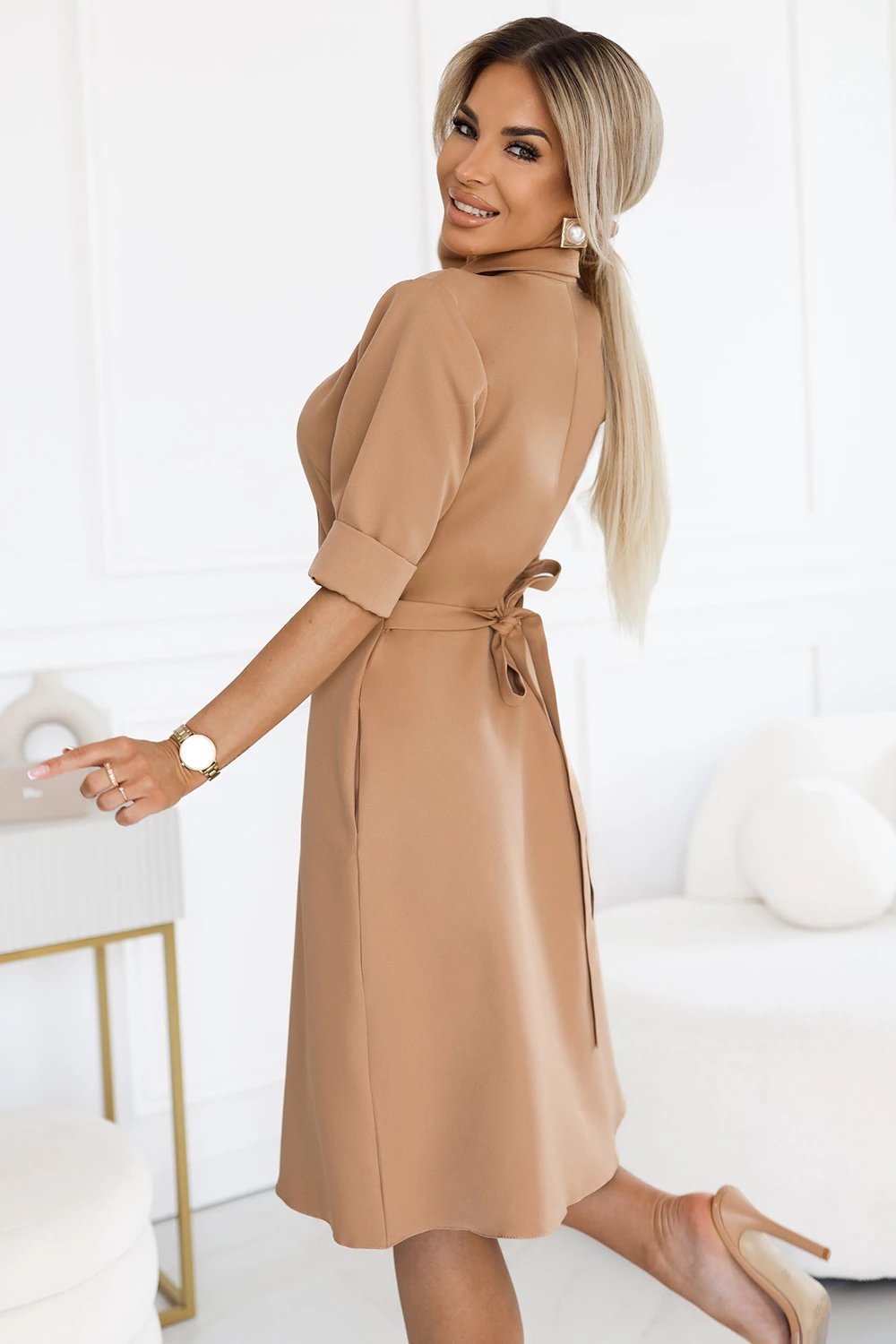 Fustan për femra Numoco 211583, beige