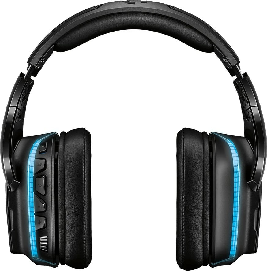 Kufje gaming Logitech G935 pa tela, 7.1 Surround Sound, e zezë, blu