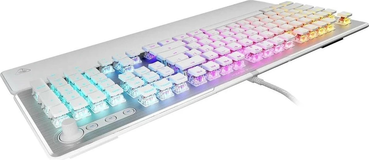 Tastierë Turtle Beach Vulcan II, e bardhë, mekanike, RGB