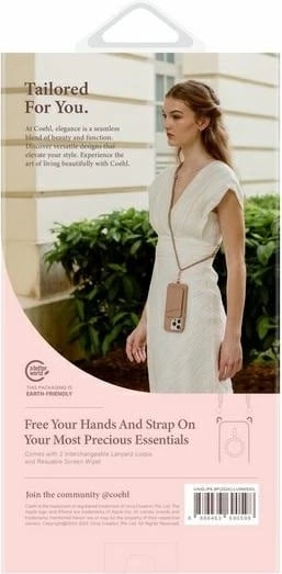 Mbështjellës UNIQ Coehl Lumino Magnetic Charging për iPhone 16 Pro Max, argjendtë