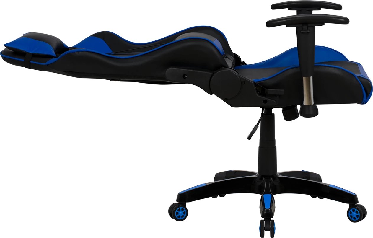 Karrige gaming për zyre, FH1056.08, Racing, ngjyrë zezë-blu, 67x70x134 cm