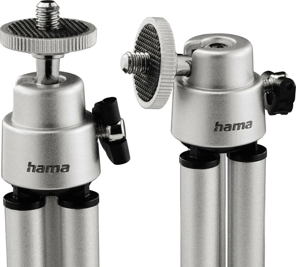 Tripod mini 2-në-1 Hama Fancy 4666 për smartphone dhe kamera, argjend