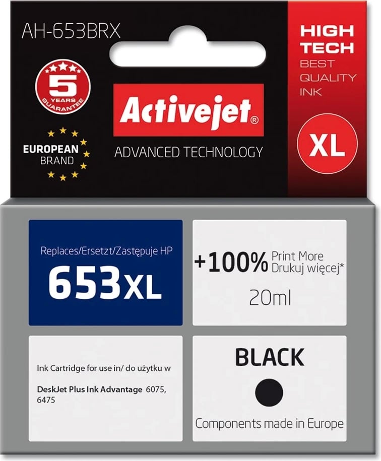 Ngjyrë zëvëndësuese Activejet AH-653BRX për printer HP