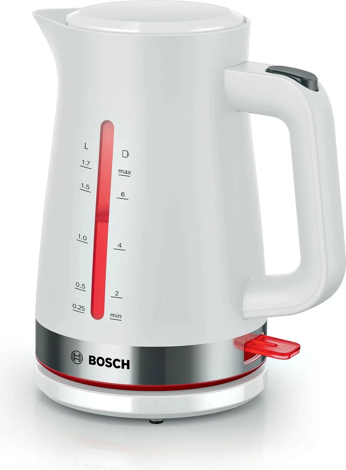 Çajnik Bosch TWK4M221, 1.7 L, 2400 W, Bardhë