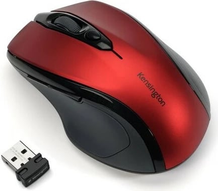 Maus Kensington Pro Fit Wireless, mid-size, 1600 DPI, RF wireless, e kuqe