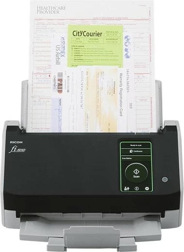Skaner Ricoh fi-8040, 210 x 297 mm, 600 x 600 DPI, 24 bit, 8 bit, 40 ppm, 80 ipm