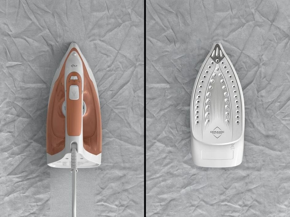 Hekur Tefal Virtuo 30 FV2C40E0, 2000 W, pllaka qeramike, pjeshkë/bardhë