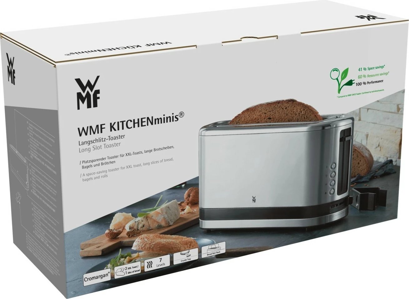 Toaster WMF Küchenminis 04.1412.0011, inox, slot i gjatë