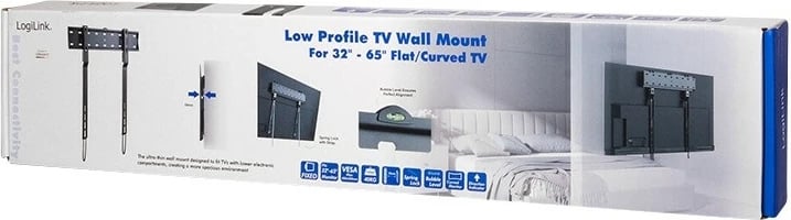Mbajtës muri për TV LogiLink BP0116, 32-65 inç, deri 40 kg, i zi
