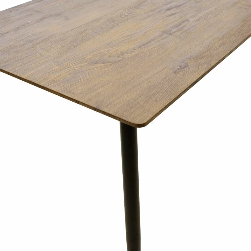 Tavolinë për ngrënie Cuba MDF ngjyrë sonoma-e zezë 120x70x76 cm