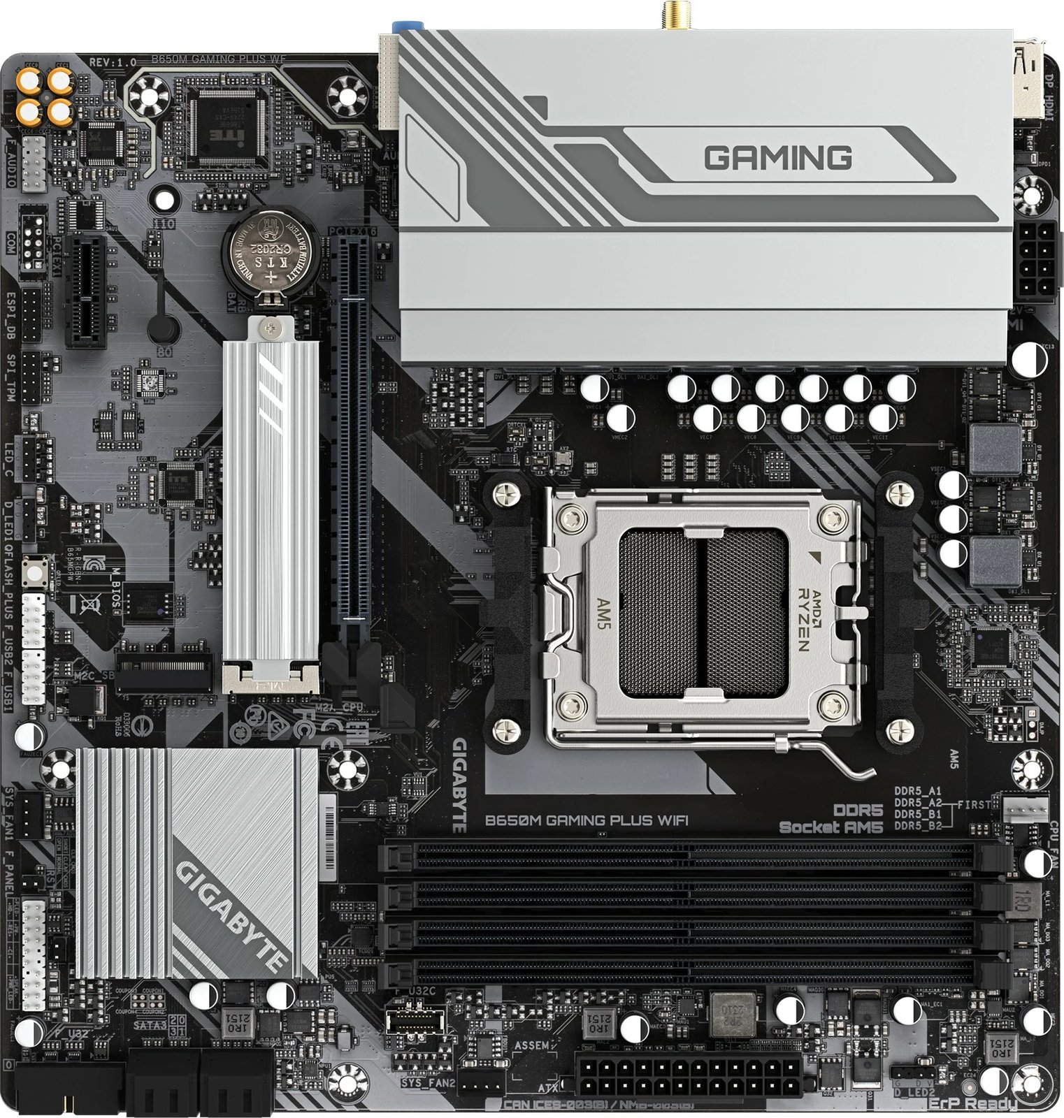 Pllakë amë Gigabyte B650M Gaming Plus WF, AM5, mATX, DDR5, WiFi