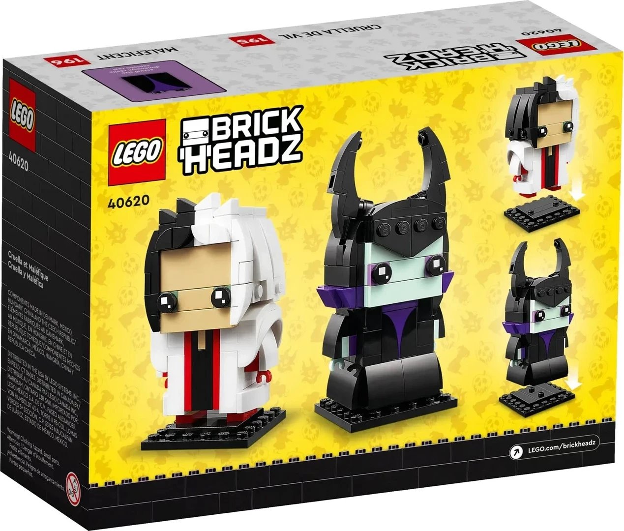 Set LEGO BrickHeadz 40620 Cruella & Maleficent