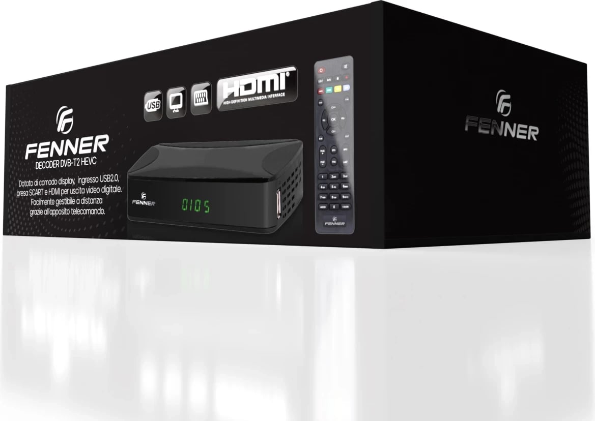 Dekoder Fenner FN-GX1 HD DVB-T2/HEVC USB 2.0 i zi