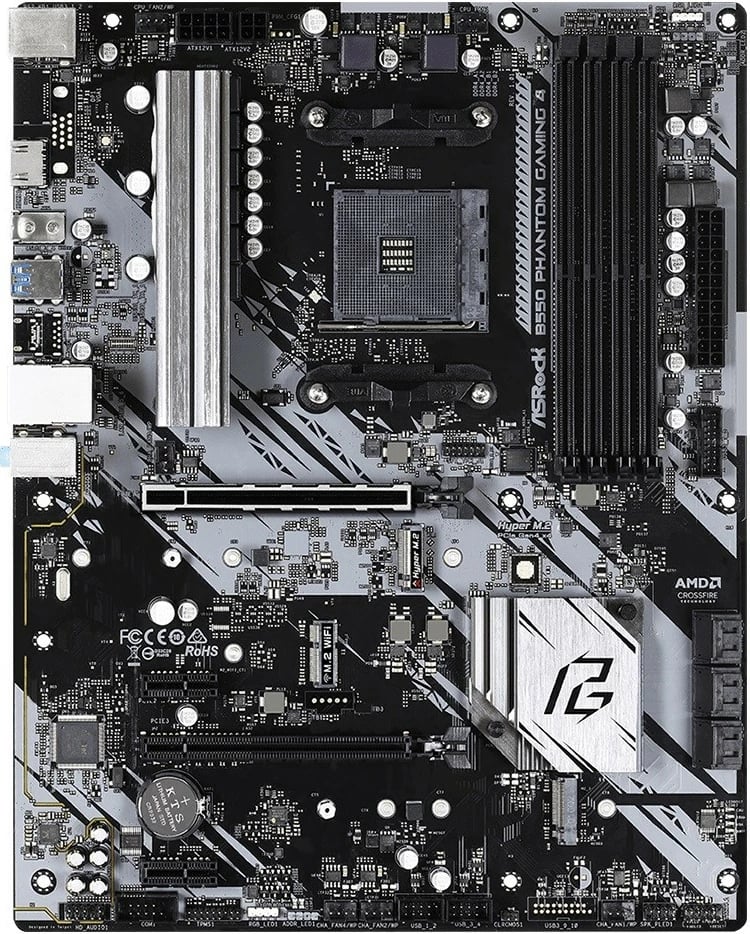 Pllakë amë ASRock B550 Phantom Gaming 4, Socket AM4, ATX, e zezë