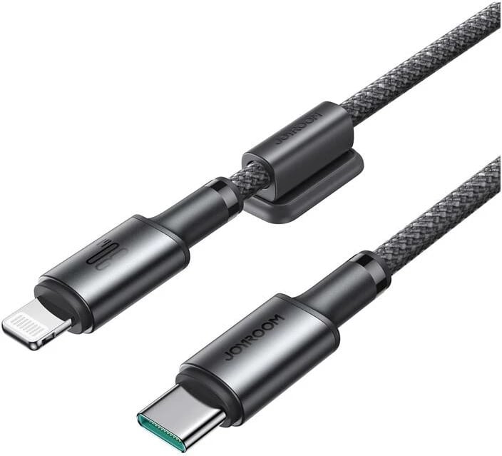 Kabllo USB-C në Lightning Joyroom S-A50, 1.2m, 30W, Gri
