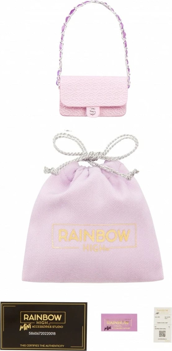 Set çanta aksesorësh Rainbow High Accessories Studio Series 1, për kukulla, Mix