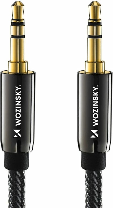Kabllo audio AUX Wozinsky WACMJB-1M, 1.5m, mini jack 3.5mm, e zezë
