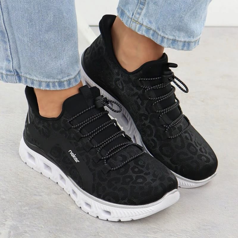 Këpucë lifestyle për femra Rieker, të zeza