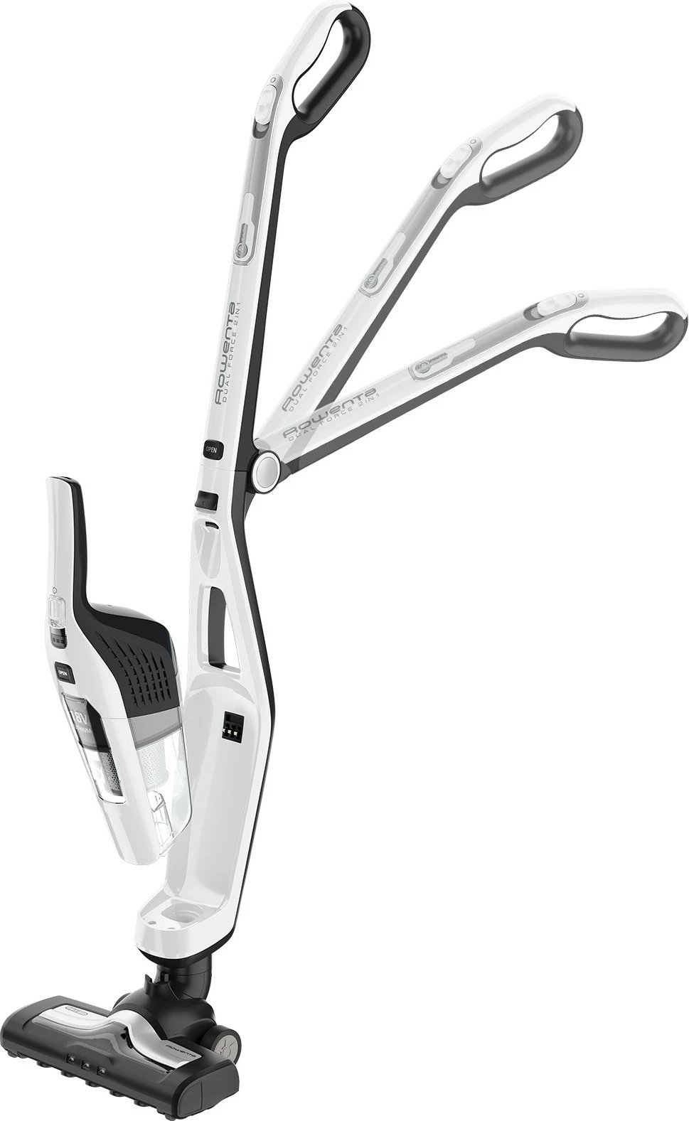 Fshesë me korrent pa kabllo Rowenta Dual Force 2-in-1 RH6737, 18V, e bardhë