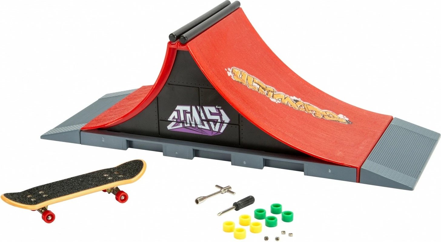 Set mini skateboard me rampë Simba X-Treme, për fëmijë, me aksesorë, shumëngjyrëshe