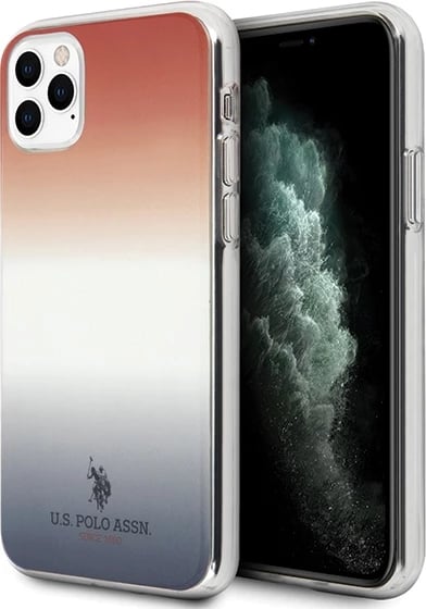 Mbështjellës U.S. Polo Assn. USHCN58TRDGRB për iPhone 11 Pro, Gradient kuq e kaltër