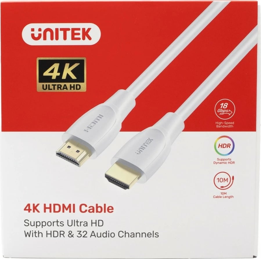 Kabllo HDMI Unitek C11090AWH03-3M, 3m, 4K 60Hz, e bardhë