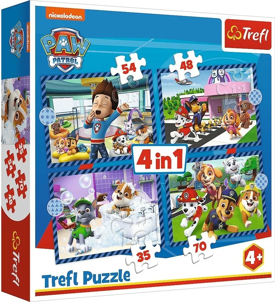 Puzzle 4n1 Trefl Paw Patrol Dog Matters, 207 pjesë, për fëmijë