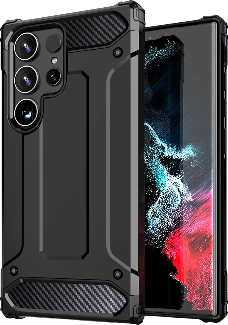 Mbështjellës Hybrid Armor Hurtel për Xiaomi Redmi Note 14 5G, i zi