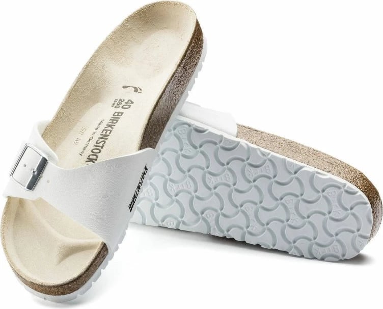 Papuqe femra Birkenstock, të bardha