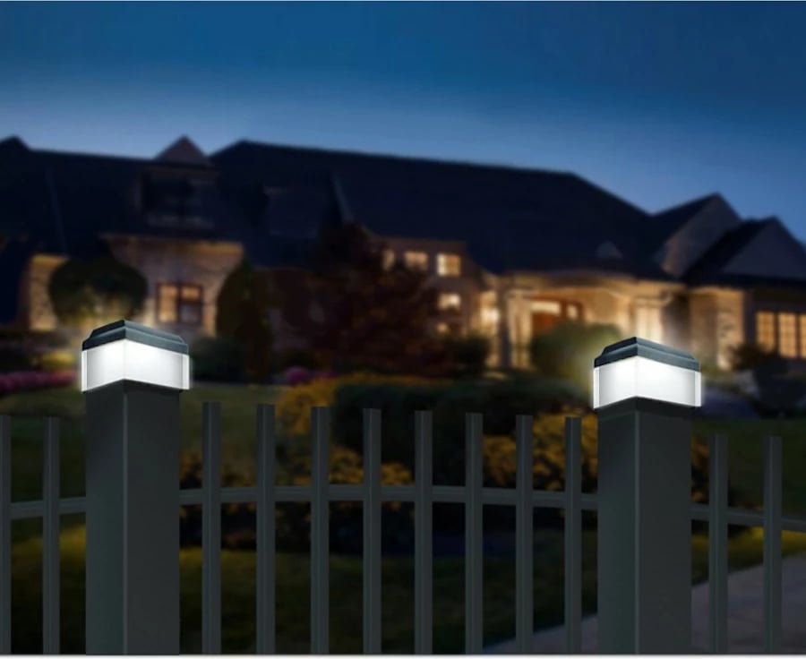 Llampë solare për shtyllë GreenBlue GB128, 101x101 mm, plastikë, 4000K, e zezë