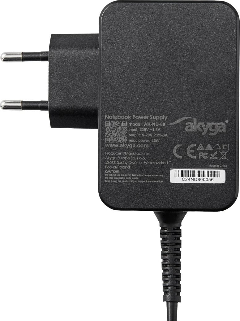 Furnizues energjie AKYGA AK-ND-81, 65W, USB-C PD 3.0, i zi