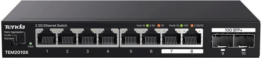 Switch Tenda TEM2010X, 2.5G Ethernet, Desktop, Zi