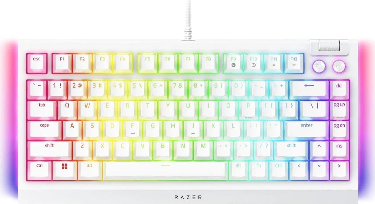 Tastierë Razer BlackWidow V4, 75%US, e bardhë