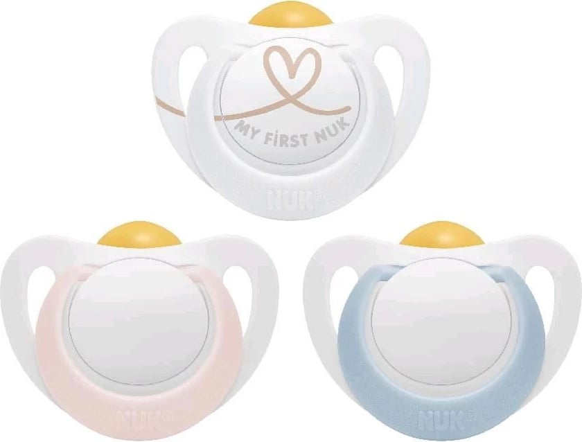 Qetësuese bebe NUK Star 0-6 muaj latex, blu