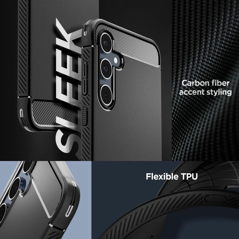 Mbështjellës Spigen Rugged Armor për Samsung Galaxy A55 5G, i zi