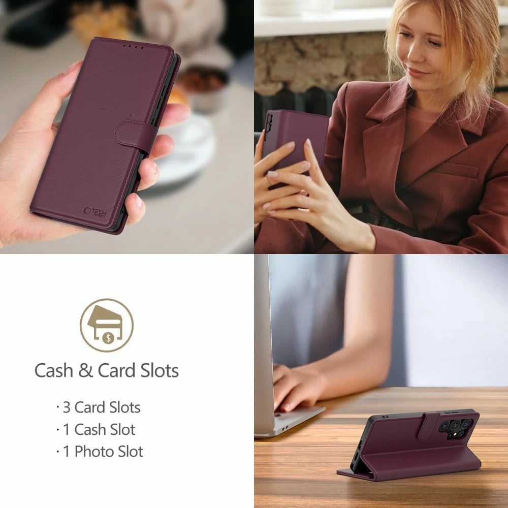 Mbështjellës Tech-Protect Wallet për Samsung Galaxy A16, eko-lëkurë, Burgundy Mbështjellës Tech-Protect Wallet për Samsung Galaxy A16, eko-lëkurë, Burgundy