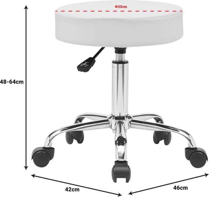 Stol për zyre Uficio, i bardhë