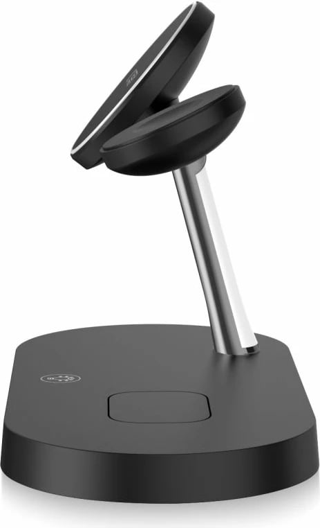 Karikues induktiv 3-në-1 Tech-Protect A12 me MagSafe, për smartphone/kufje/smartwatch, i zi