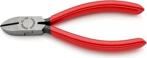 Prerës kabllosh Knipex 70 01 125, 125mm, çelik inox, dorezë plastike, kuqe