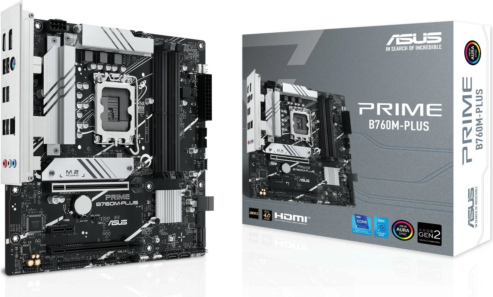 Pllakë amë ASUS PRIME B760M-PLUS, Intel, LGA 1700, DDR5-SDRAM, 192 GB