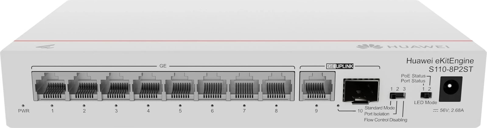 Switch Huawei eKit CloudEngine S110-8P2ST, PoE, Gri