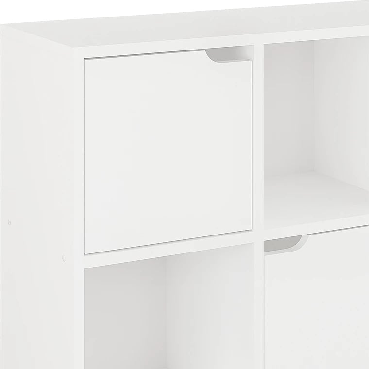 Bibliotekë Bookel, ngjyrë e bardhë, 88.5x27.5x89.3cm